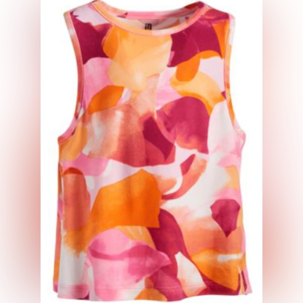 Ideology Big Girls Size M Floating Petals Sleeveless Activewear Tank Top NWT